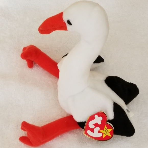 Ty Toys Vintage Rare Retired Ty Beanie Babies Stilts The Stork